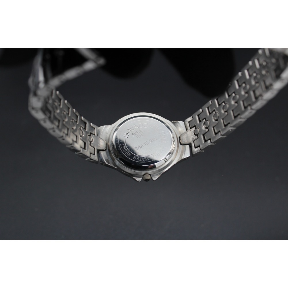 Vintage Movado Museum Quartz Watch 36mm Stainless Steel MOP Dial Full Bracelet - Picture 2 of 3